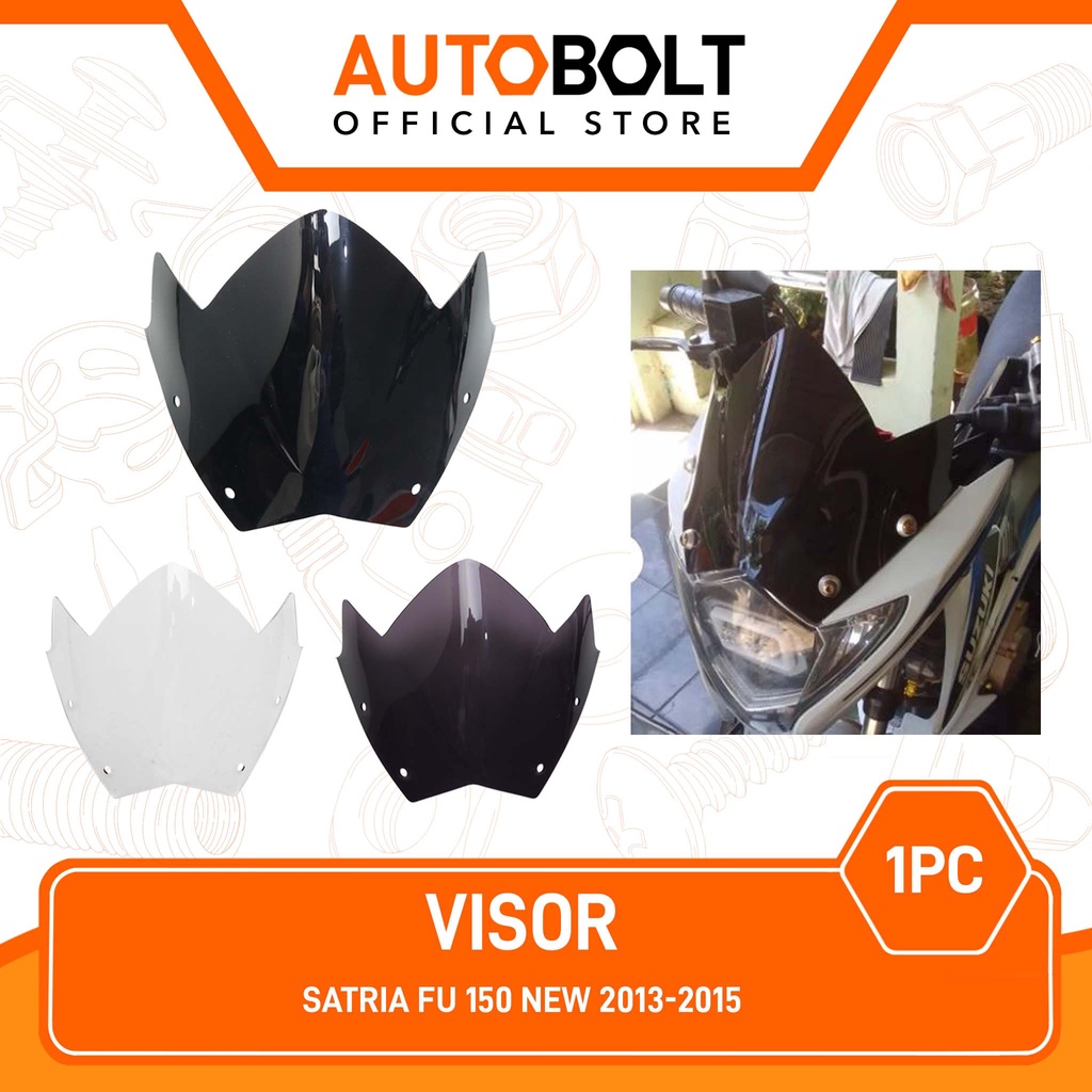 Visor Satria FU New 2013 2014 2015 Windshield Winsil Winshild Bening Ribben Riben Smoke Wind Shield 