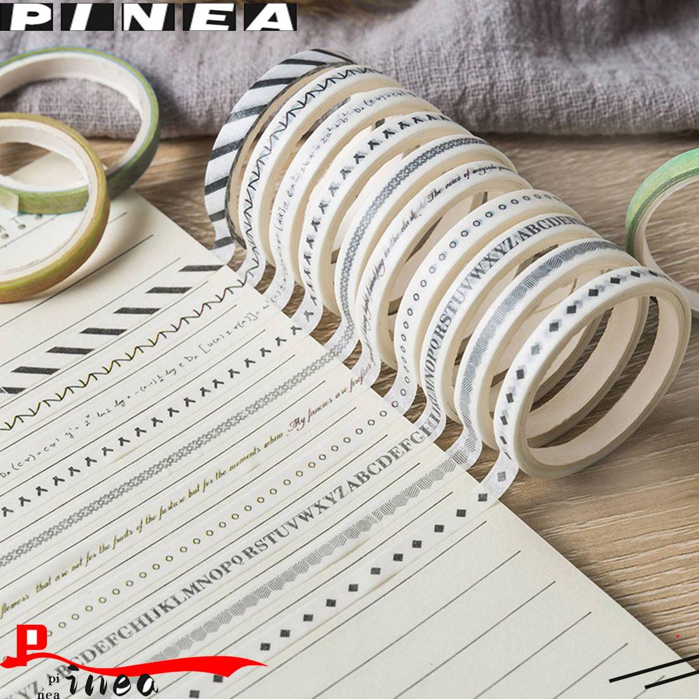 Nanas 10roll.ng Tape DIY Kerajinan Dasar Scrapbooking Colorful Planner Sticker