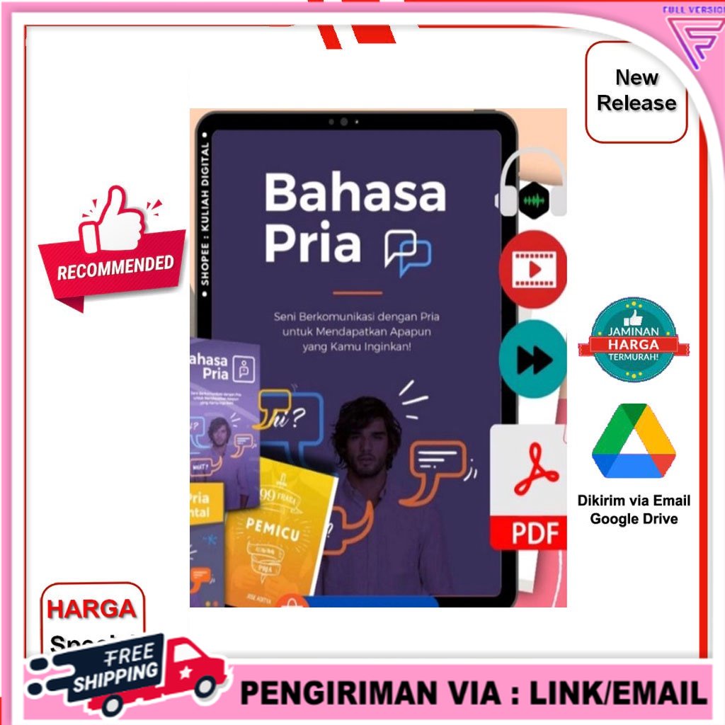 

TERMURAH!! KELAS BAHASA PRIA - Seni Berkominikasi Dengan Pria Efektif