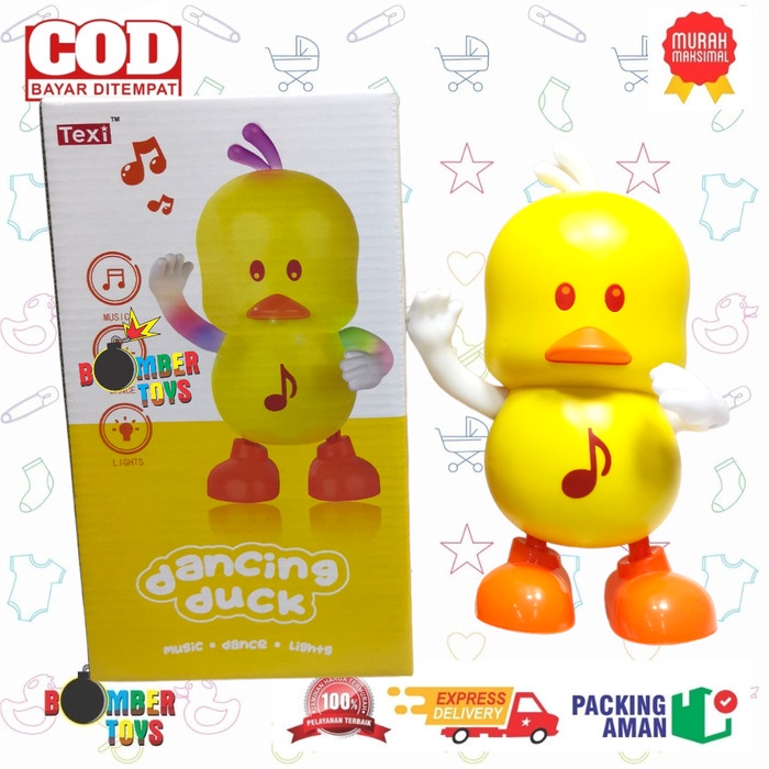 MAINAN ANAK BEBEK ROBOT DANCE 3D MUSIK LAMPU LUCU