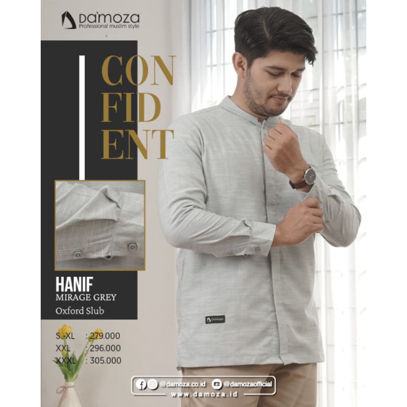 Baju Muslim Atasan Pria Lengan Panjang Polos Mutif Damoza Hanif