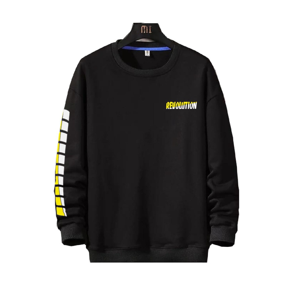 Sweater Pria REVOLUTION Crewneck kece terbaru size L-XXL sweatshirt  fleece