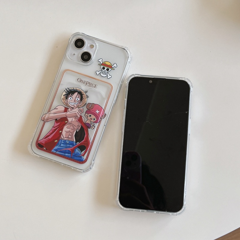 Card Case Luffy &amp; Sauron Soft Case HP iP iPhone 14 13 12 11 Pro X XS XR Max 7 8 + Plus Boy Man FTD Casing Apple