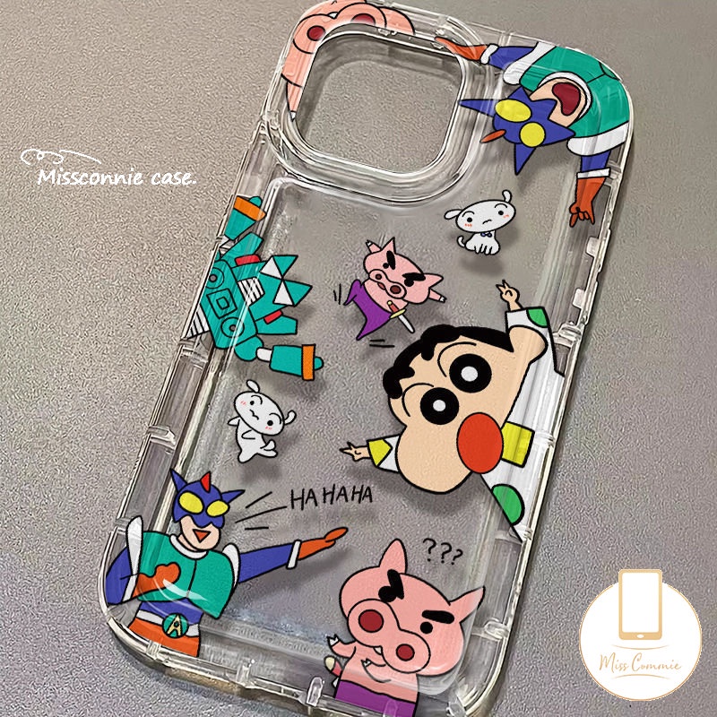 Case Pasangan Kartun Untuk Redmi A2 12C A1 10 10A 9 9T 9A 9C NFC Redmi Note9 11s 10s 8 10 11 10 Pro Max POCO F4 Graffiti Lucu Cute Crayon Shin-chan Airbag Soft Case