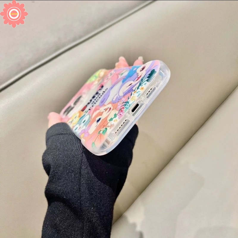 Lovely StellaLou Case Kompatibel Untuk IPhone 7Plus 11 13 14 12 Pro Max XR X XS Max7 8 Plus Kartun Lucu Disney Toy Story Manyo Bear Kreatif Permen 3D Es Krim Soft Cover