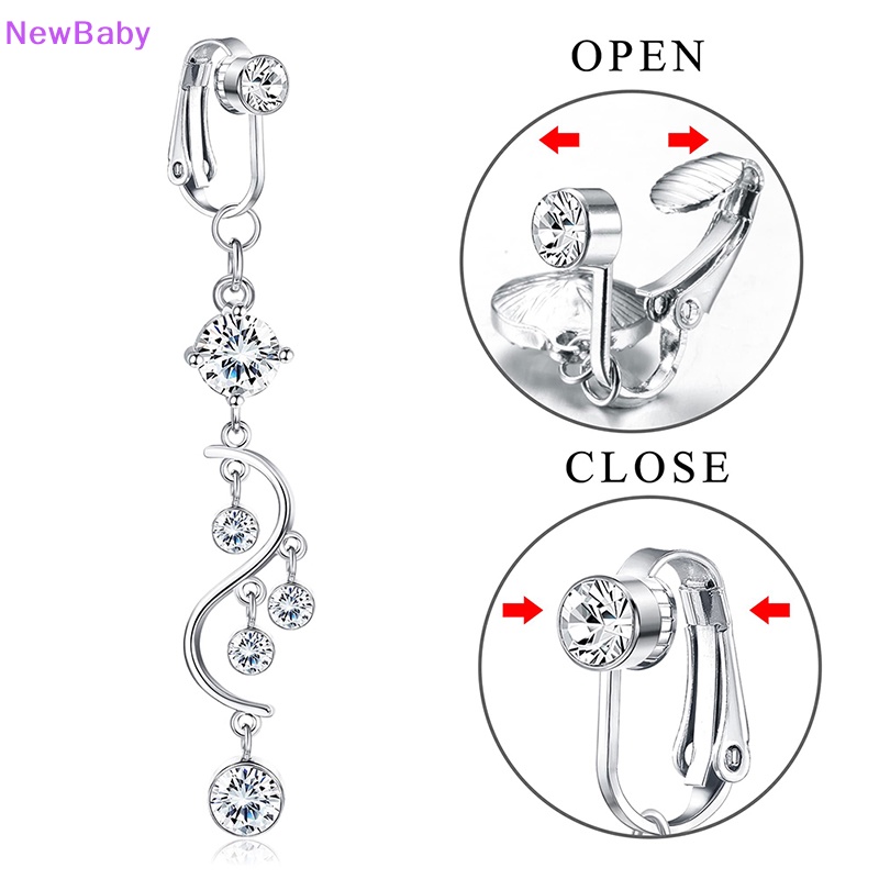 Newbaby 1Pc Cincin Pusar Perut Palsu Clip On Belly Non Pusar Ring ID