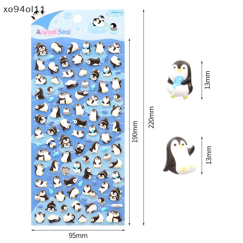 Xo Penguin Panda Stereo Bubble Sticker Diary Stiker Dekorasi Alat Tulis Stiker OL