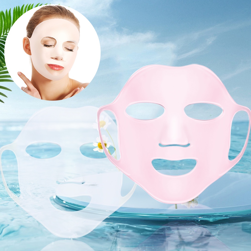 3d Silicone Facial Mask Cover/ Masker Wajah Pelembab Elastis Bisa Dicuci Aplikator Alat Bantu Tetap