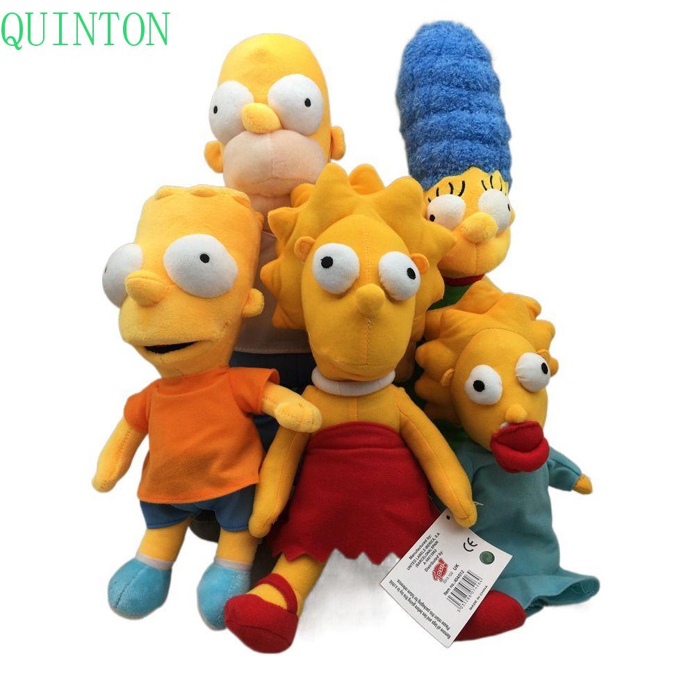 Quinton Simpsoned Mainan Mewah Kawaii Marge Lisa Maggie Kartun Hias Dekorasi Kamar Anak Dewasa Hadiah Boneka Plushie