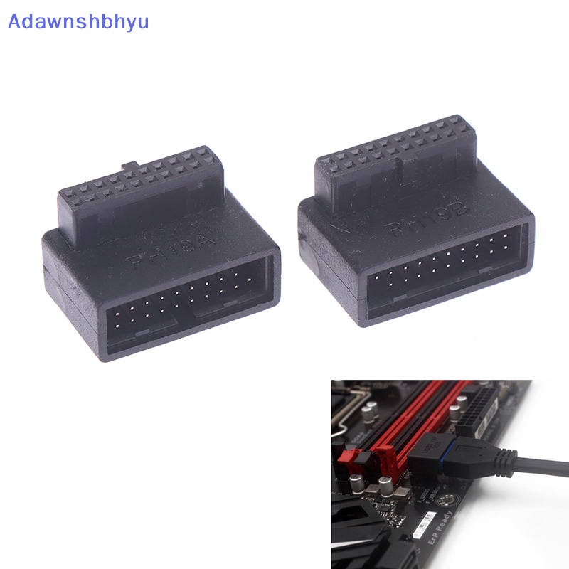 Adhyu Adapter Ekstensi USB 3.0 20pin Male to Female Siku 90derajat Untuk Motherboard ID