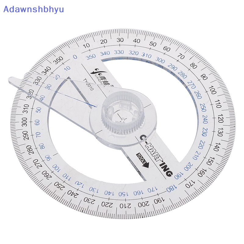 Adhyu Portable Diameter 10cm Plastik 360derajat Pointer Busur Derajat Penggaris ID