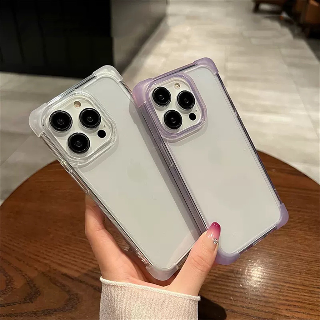 Casing shockproof Mewah iPhone 13 Pro Max14 12 Pro Max 14 Promax Proteksi Transparan Dan Bening hard case