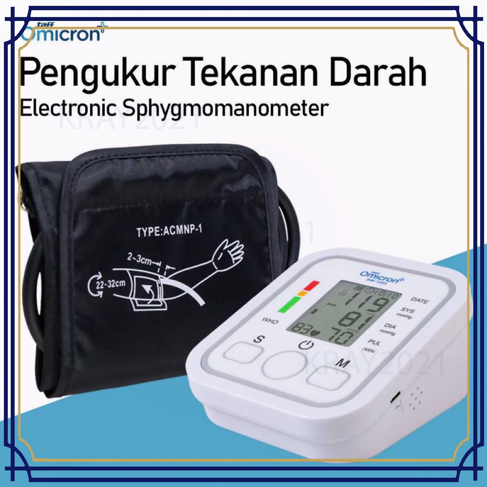 TaffOmicron Pengukur Tekanan Darah Electronic Sphygmomanometer - HL305