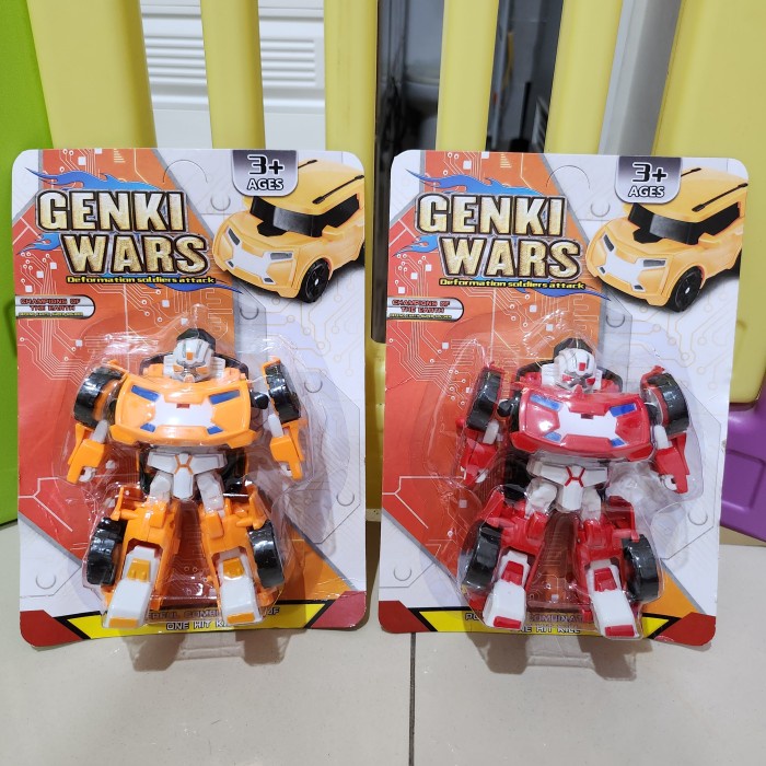 GENKI WARS Mainan Robot Robotan Bisa Berubah Menjadi Mobil Car Robot