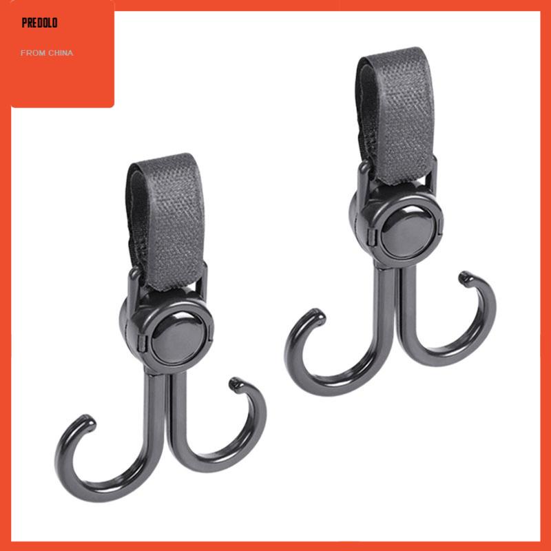 [Predolo] 2pcs Hooks Rotatable Hanger Untuk Tas Belanjaan Sepeda Asrama