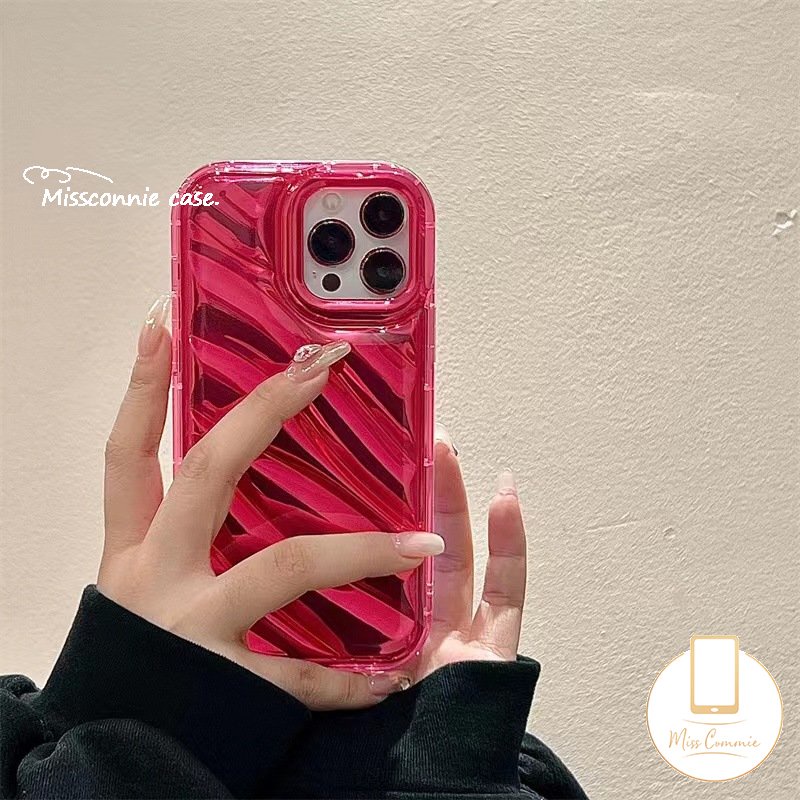 Casing Ponsel Pola Korgasi Stereo Kreatif 3D Kompatibel Untuk IPhone 7Plus Xr11 14 13 12 Pro Max6 6S 7 8 Plus X XS MAX SE 2020mewah Simple Mempesona Kartu Laser Soft Cover