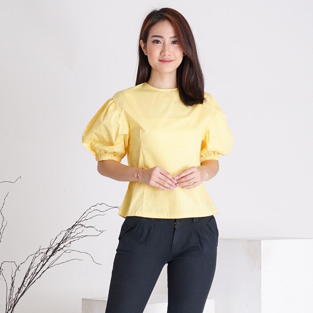 Ms Daisy Bianca Puff Sleeve Top Blouse Baju Kasual Atasan Wanita Korea