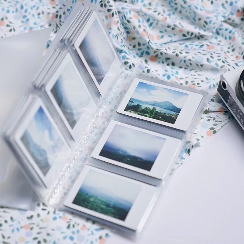 Album Foto 42slot 9grid Untuk 84pcs Sisipan Transparan Mini Card Holder Organizer Koleksi Kartu Lomo