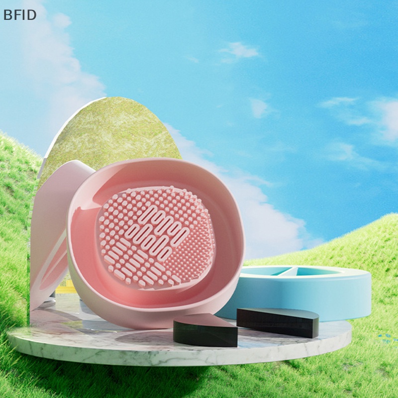 [BFID] Silicone Eyeshadow Sponge Cleaner Makeup Brush Penghilang Warna Dry Clean Mat Box [ID]