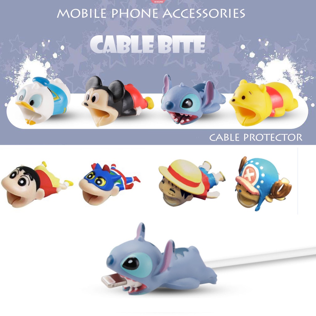 1pcs Cute ios Android Usb Protector Cable Bite Jepang hot Kawaii Anime demon slayer One Piece Angka Untuk Anak Hadiah Mainan [ZXL]