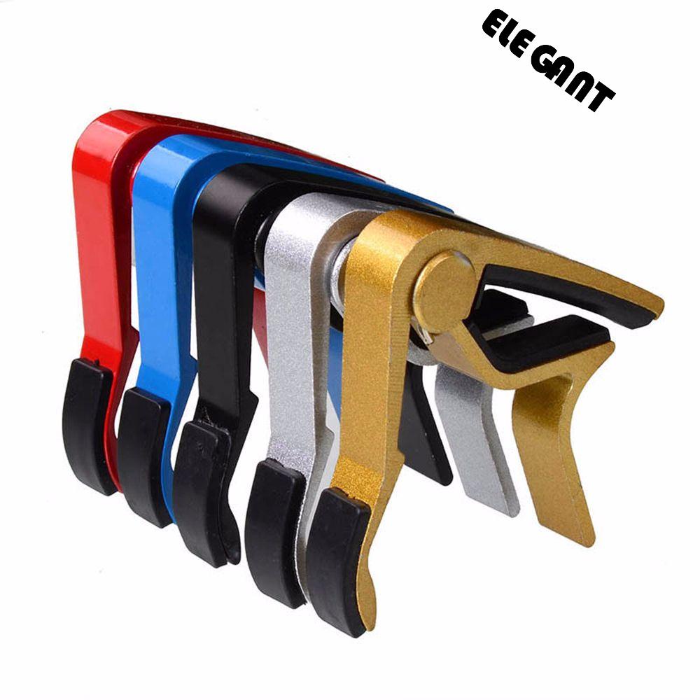 [Elegan] Capo Gitar Aluminium Alloy Metal Metronome Kunci Gitar Ukulele Aksesoris Gitar Quick Change Clamp