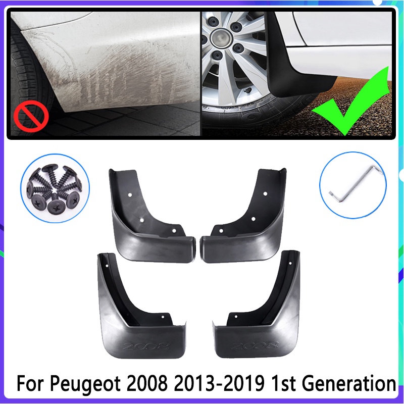 4pcs Flaps Lumpur Mobil Untuk Peugeot 2008 2013~2019 2014 2015 2016 2017 2018 Mudguard Splash Guard Fender Mudflaps Aksesoris Mobil