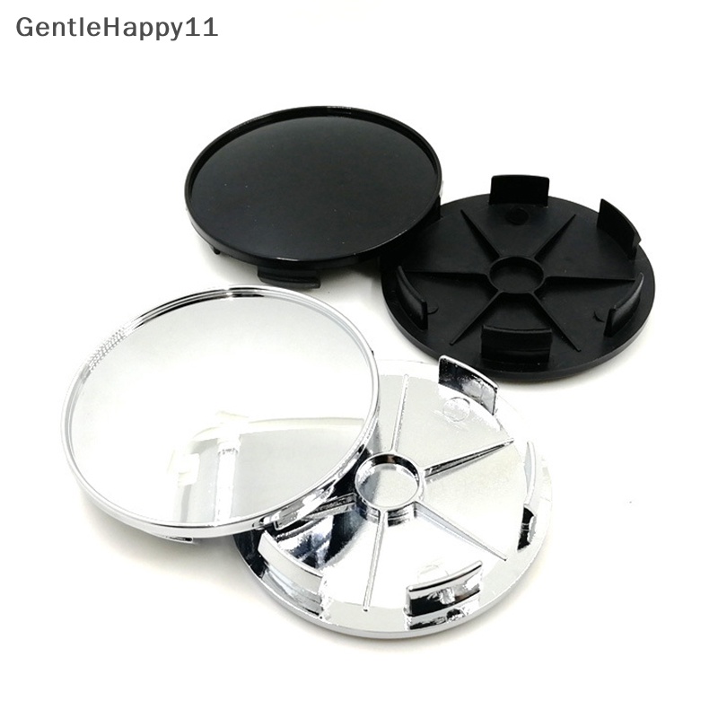 Gentlehappy 68mm Full Black Car Wheel Hub Center Caps Stiker Penutup Anti Debu Pelek Otomatis id