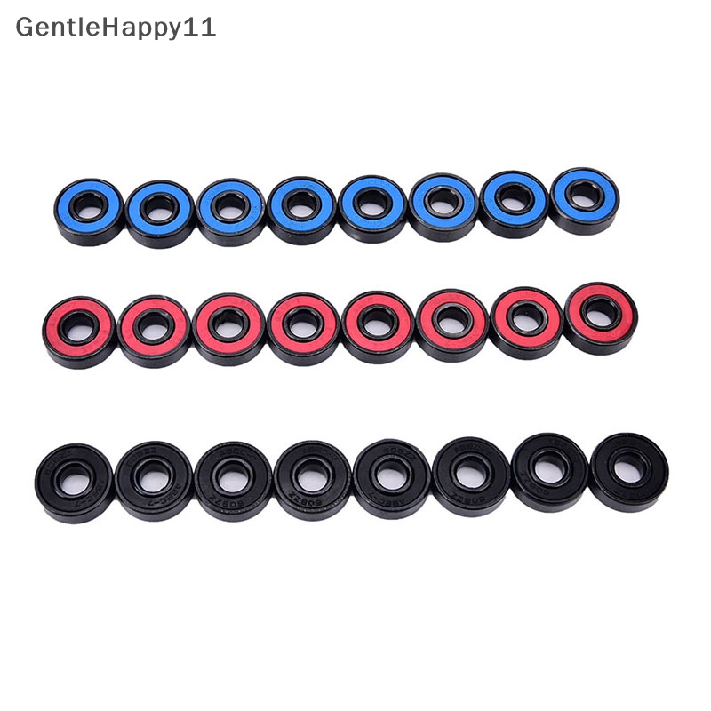 Gentlehappy 8pcs /set 608RS Skate skateboard steel Terintegrasi spacer Bearings fit8pcs /set 608RS Bantalan Roda Untuk Roller Skate id