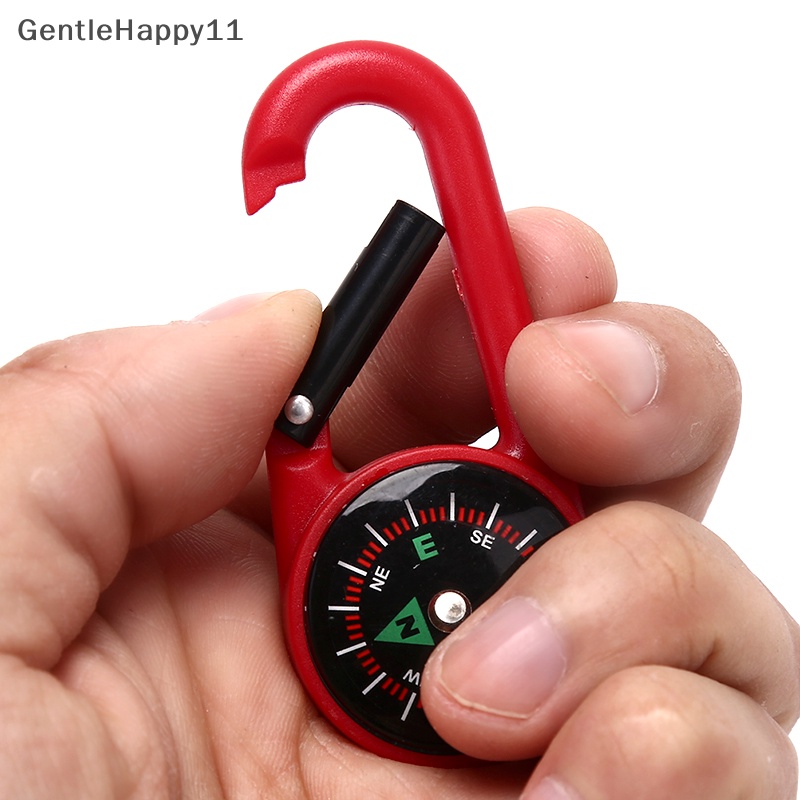 Gentlehappy Gantungan Kunci Portable Kompas Hiking Carabiner Kompas Outdoor Camping Ring Compass id