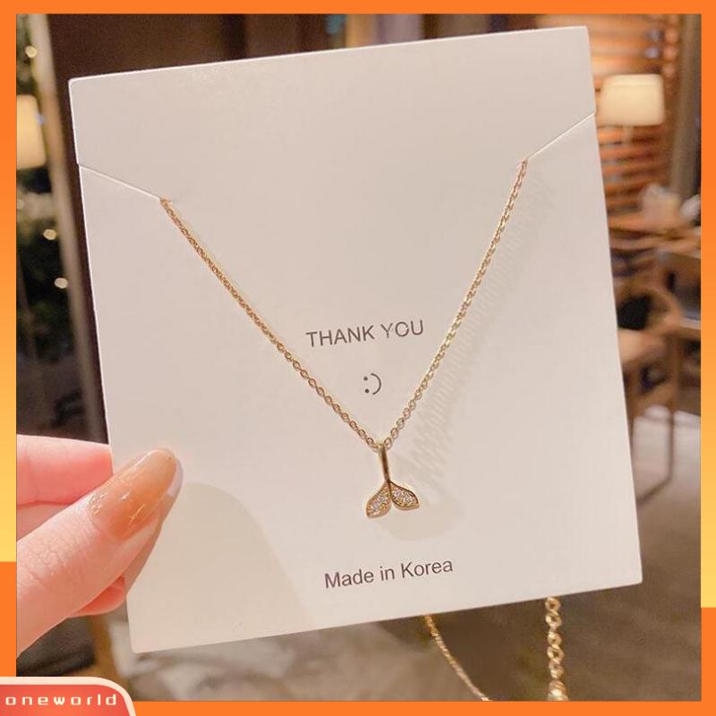 [ONR] Berlian Mermaid Tail Klavikula Rantai Dolphin Kalung Perhiasan Kalung Fashion Wanita Serbaguna