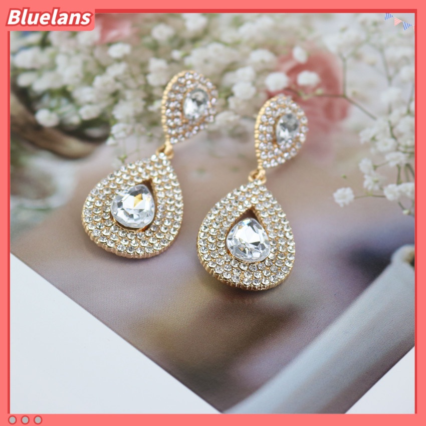 [BLS] Rantai Cakar Bertatahkan Berlian Berbentuk drop Anting-Anting Wanita Anting Serbaguna Eropa Dan Amerika Berlebihan stud earrings