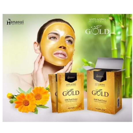 MASKER HANASUI GOLD NATURGO GOLD ANTI AGING BY HANASUI [per sachet]