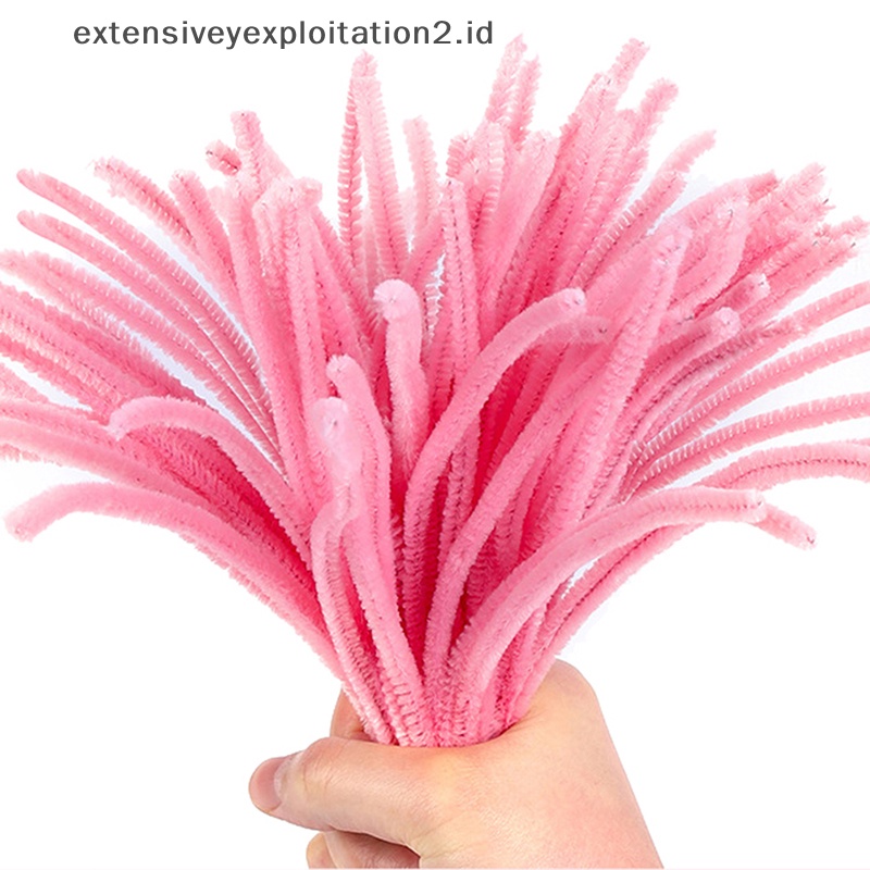 {NEW} 100pc Pembersih Pipa Chenille Batang Warna-Warni Kerajinan Tangan Untuk Perlengkapan Ulang Tahun.