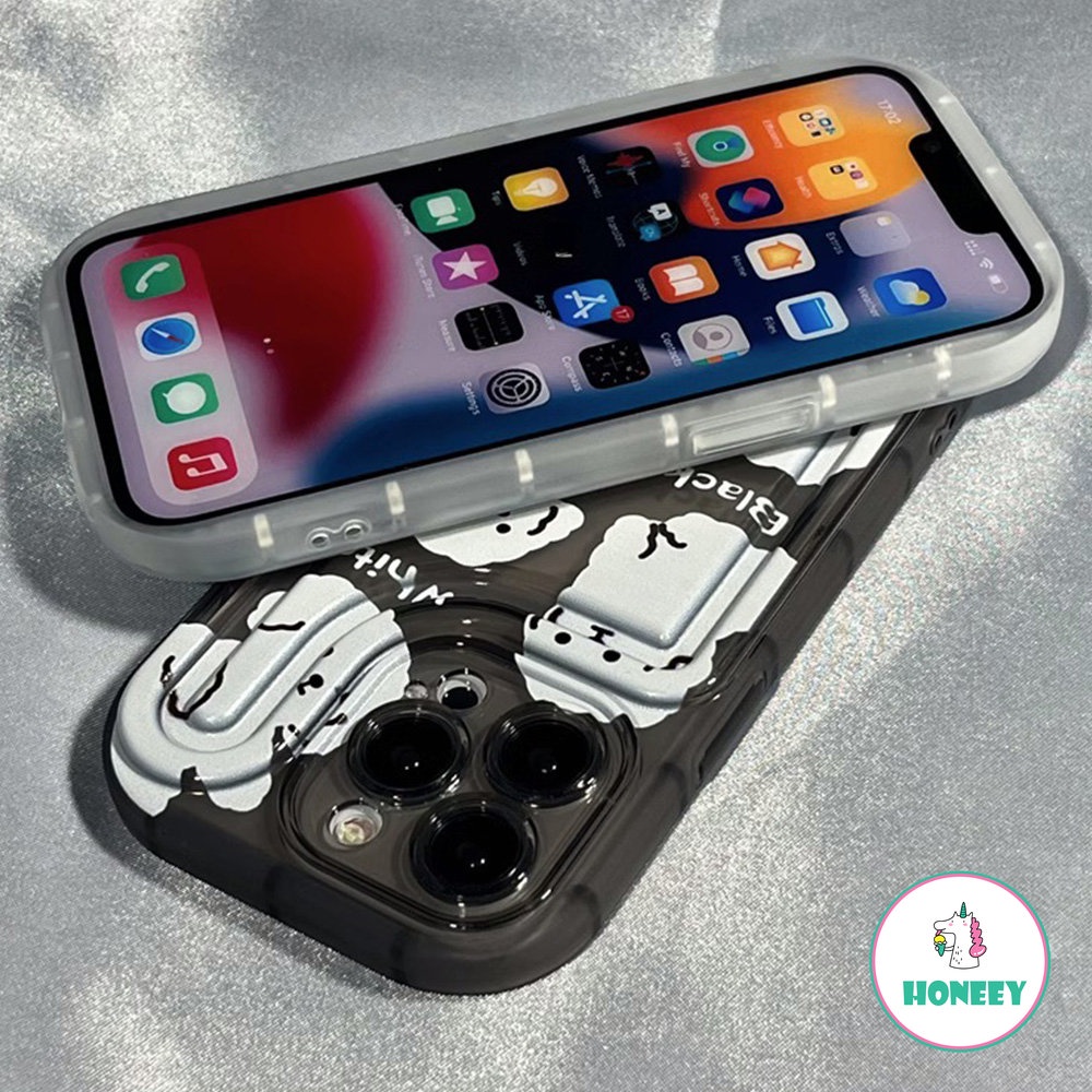 Indah Kartun Puppy Holder Phone Case Kompatibel Untuk iPhone 14 Pro Max13 11 12 Pro Max Case iPhone 11xr Bening Airbag Shockproof Cover Pelindung