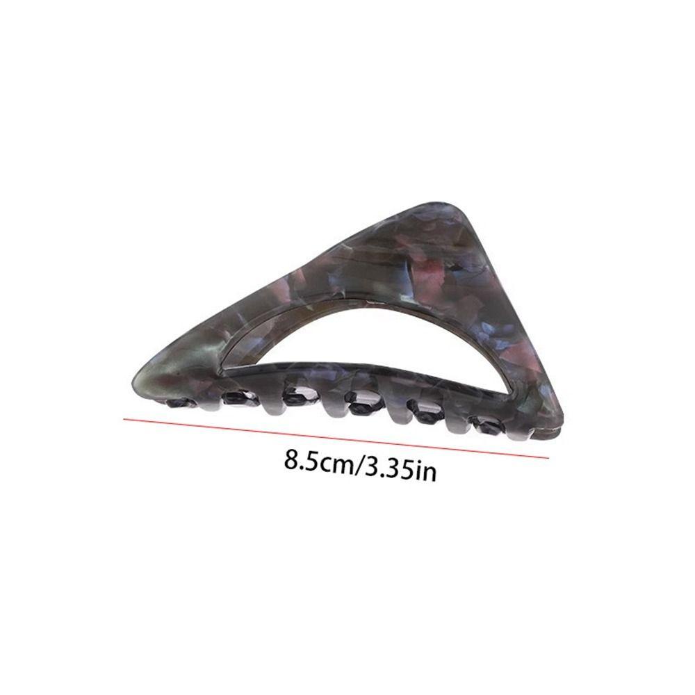 AUGUSTINA Hair Clip, Acetic Acid Hair Claw, Jepit Rambut Bentuk Geometri Asetat Segitiga Manis Untuk Gaya Korea