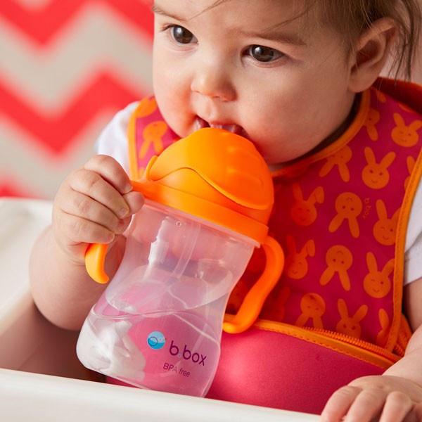 BBox B.box Sippy Cup Straw Botol Minum Anak - Orange Zing