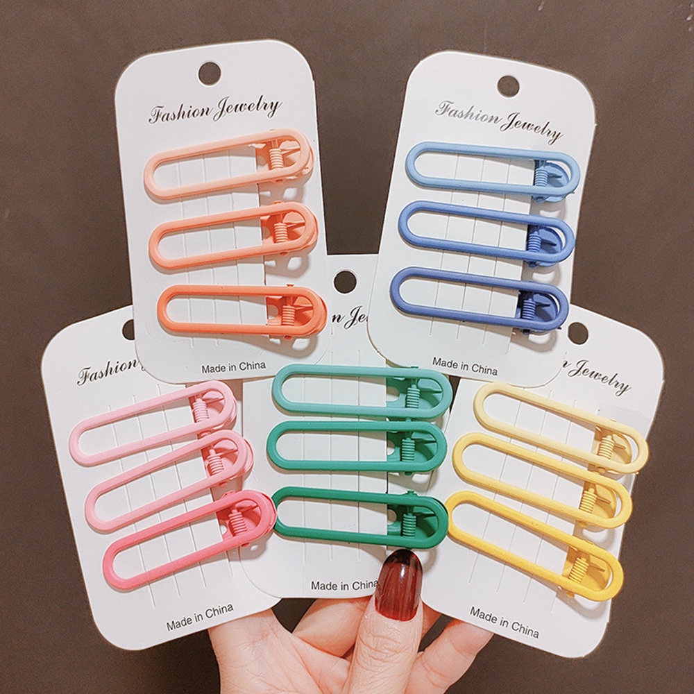 6pcs Warna Permen Duckbill Klip Poni Samping Jepit Rambut Gadis Manis Jepit Hair Claw Clips Hiasan Kepala