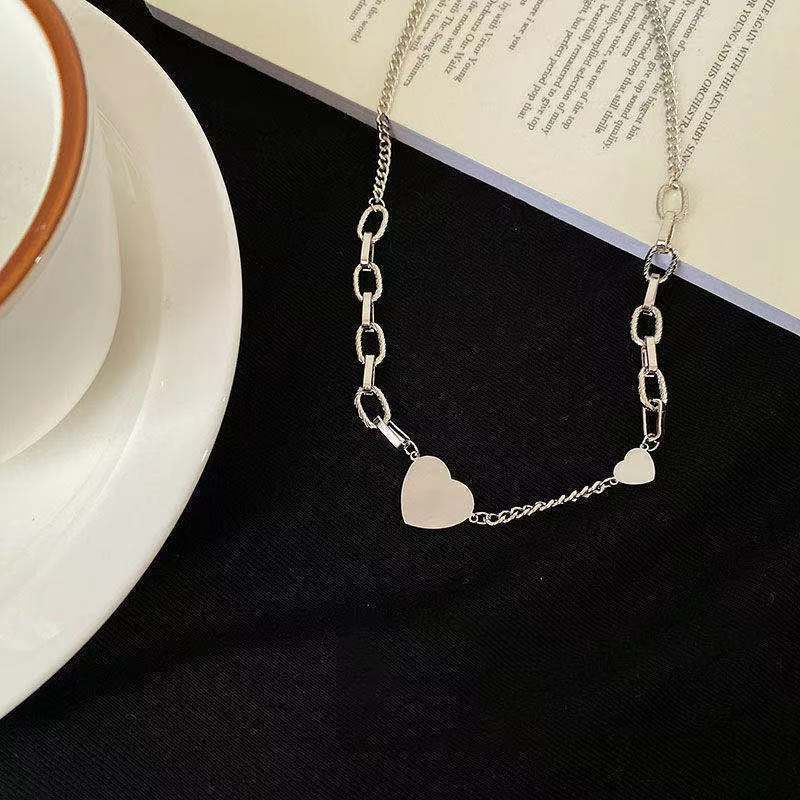 Rantai Klavikula Temperamen Sederhana Sweatshirt520Hadiah Hari Valentine Hari Perempuan Cinta Jahitan Kalung Peringatan