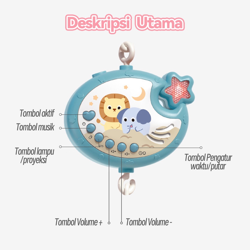 Mumystation Crib Bell Toys/Mainan Tidur Bayi Gantungan Crib Hanging Toys baby bed bell