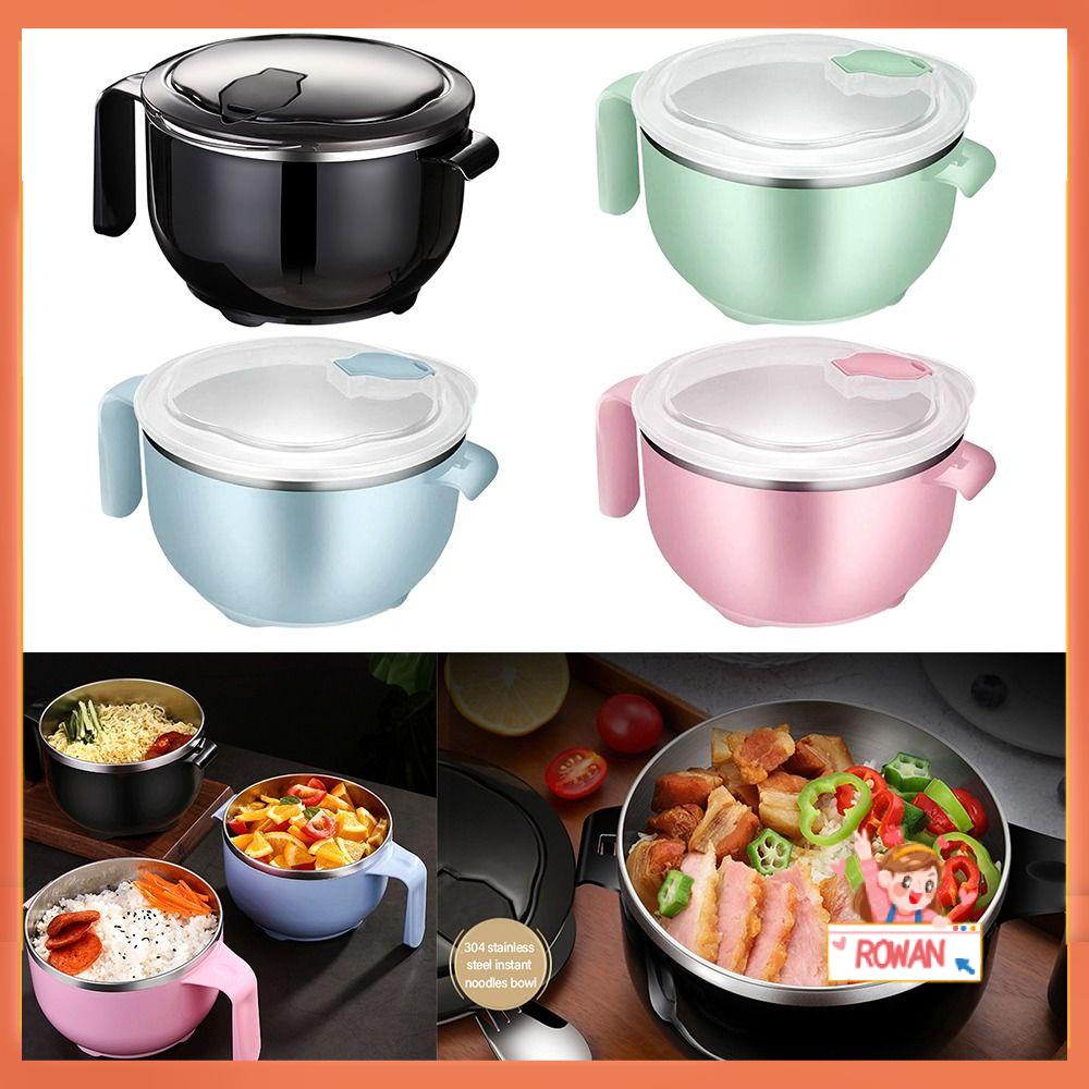 R-FLOWER Mangkok Mie Instan Portable304 Stainless Steel Untuk Anak Bento Box