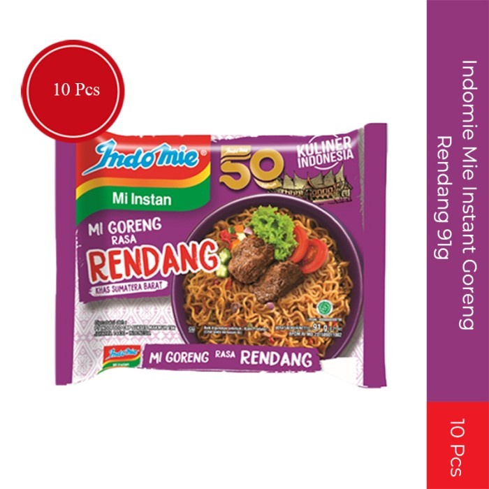

Indomie Mie Instant Goreng Rendang - 10Pcs