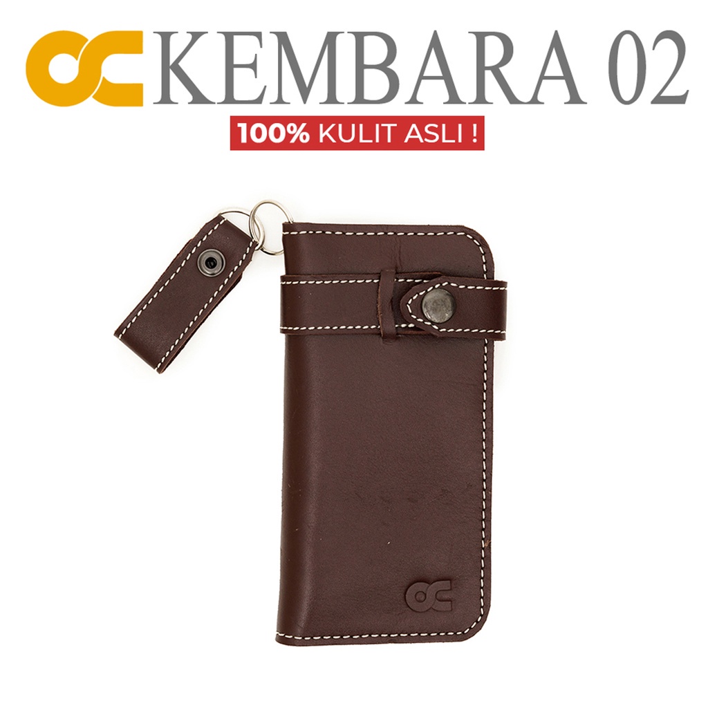 DOMPET PANJANG FULL KULIT ASLI 100% OC KEMBARA 02 KANCING LUAR PLUS PENGAMAN