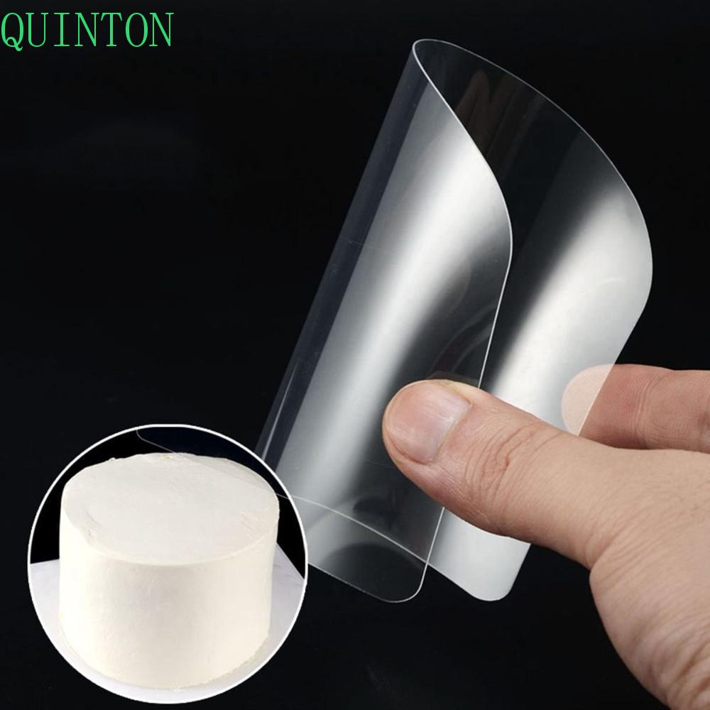 QUINTON Scraper Kue Fondant Pastry Flexible Frosting Alat Panggang Plastik Transparan
