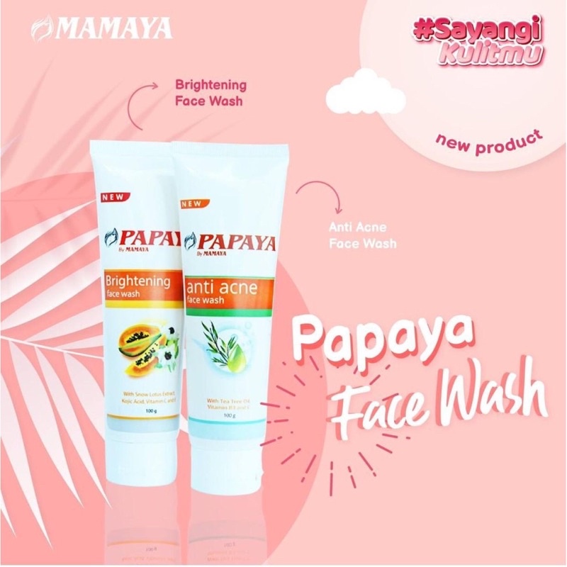 RADYSA - Face Wash Papaya by Mamaya 100gr | Brightening | Acne | Sabun cuci muka