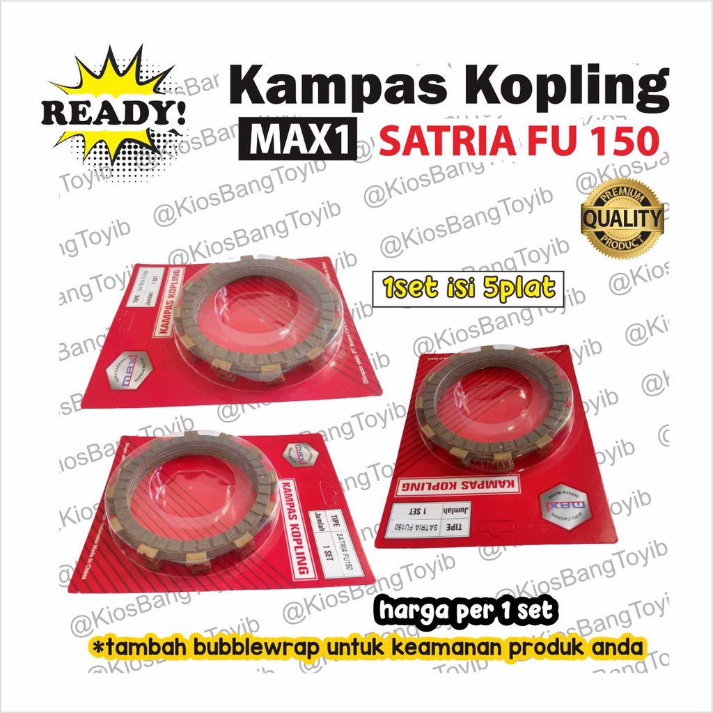 1set Kampas Plat Kopling Suzuki SATRIA FU 150 isi 5pc (Max1)