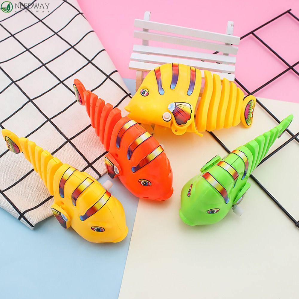 NEEDWAY Windup Berayun Ikan Di Rantai Klasik Menyenangkan Hadiah Ulang Tahun Edukasi Dini Mainan Anak Windup Fish Toys