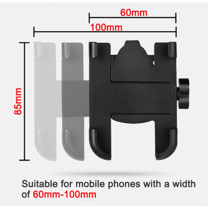 KeiKei Holder Stang Motor C2 Phone Holder Stang Sepeda Full Besi