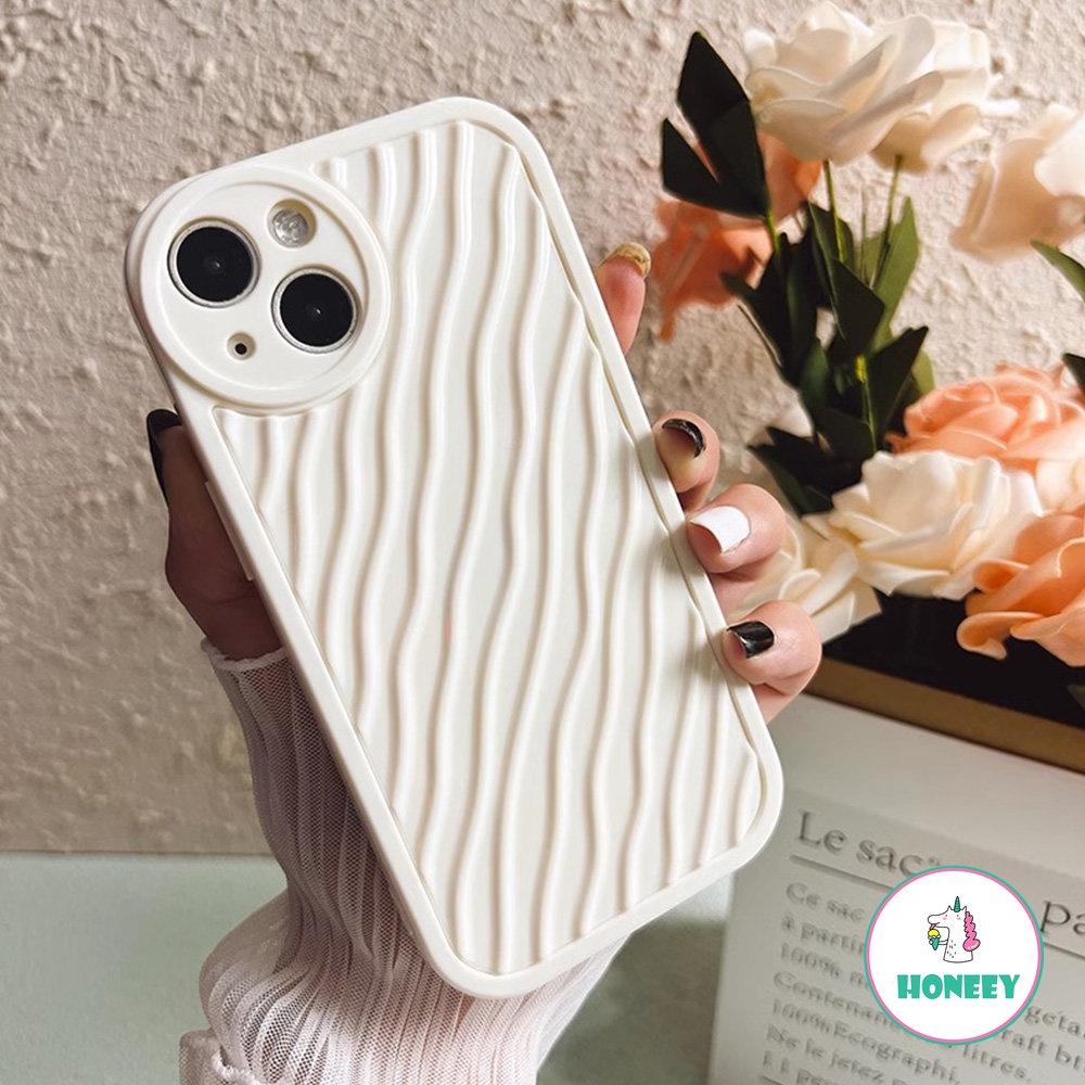 IPHONE Casing Ponsel Riak Air Lembut Modis Kompatibel Untuk Iphone11 12 13 14 Pro Max X Xs XR Max7 8 Plus SE Bening Silikon Penutup Belakang