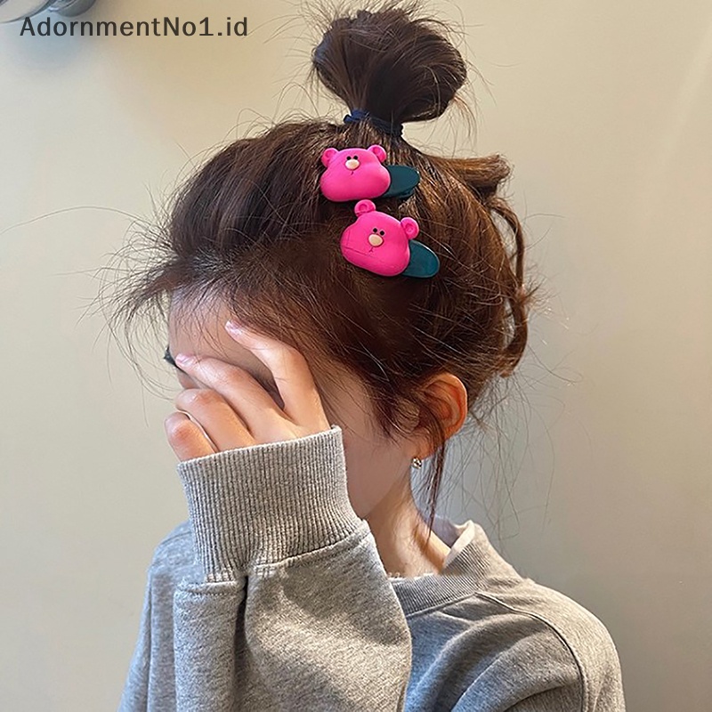 [AdornmentNo1] 2pcs baru jepit rambut anak perempuan Super Cute dan Cute Little Bears klip kecil manis rusak jepit rambut