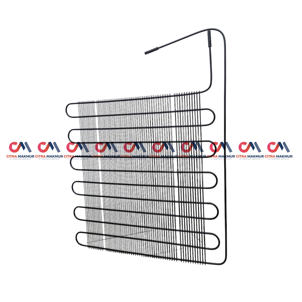 Kondensor Kulkas 1 Pintu 6U 6 U Kawat Tebal Freezer Aqua Toshiba GEA Besi Hitam Belakang Evaporator Pipa Freon Refrigrant